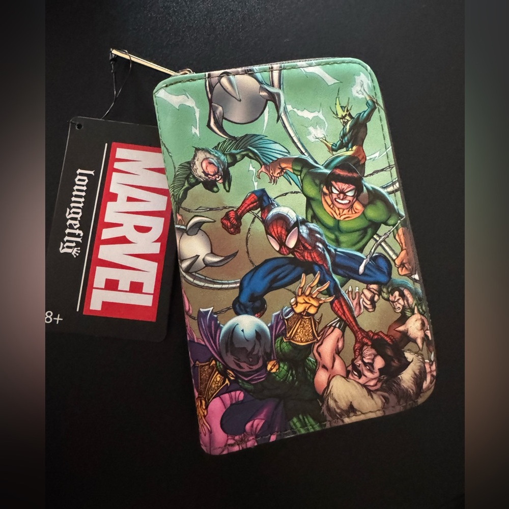 Loungefly Olive Green Marvel SpiderMan and Villains Wallet